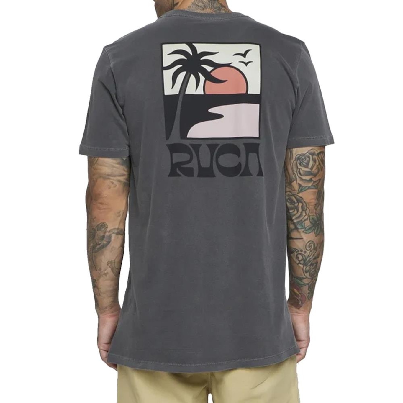 Camiseta Especial Rvca Palm Set - Masculina - Foto 2