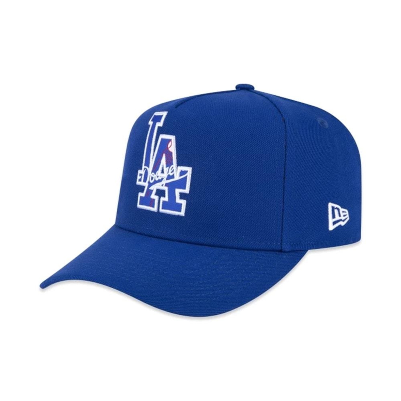 Boné Aba Curva New Era 9Forty A-Frame Mlb Los Angeles Dodgers World Of Logos - Snapback - Adulto - Foto 1