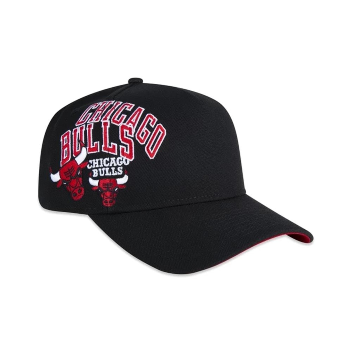 Boné Aba Curva New Era 9Forty A-Frame Nba Chicago Bulls World Of Logos - Snapback - Adulto - Foto 2