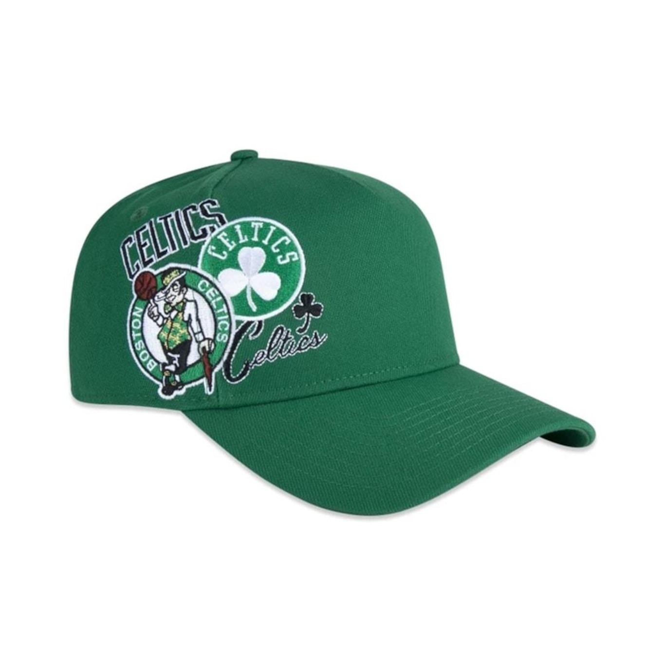 Boné Aba Curva New Era 9Forty A-Frame Nba Boston Celtics World Of Logos - Snapback - Adulto - Foto 2