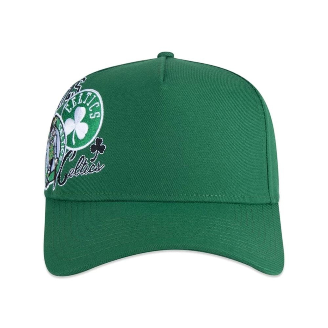 Boné Aba Curva New Era 9Forty A-Frame Nba Boston Celtics World Of Logos - Snapback - Adulto - Foto 3