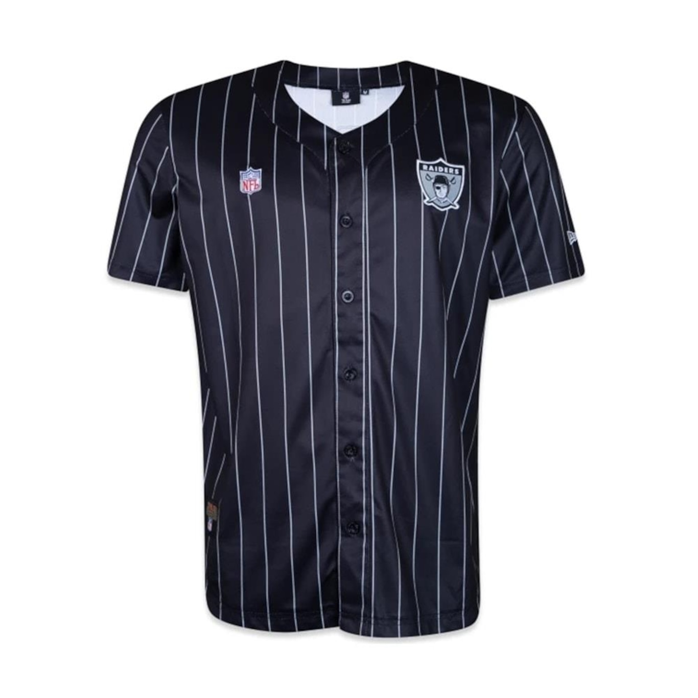 Camisa New Era Jersey Nfl Las Vegas Raiders Stripes - Masculina - Foto 1