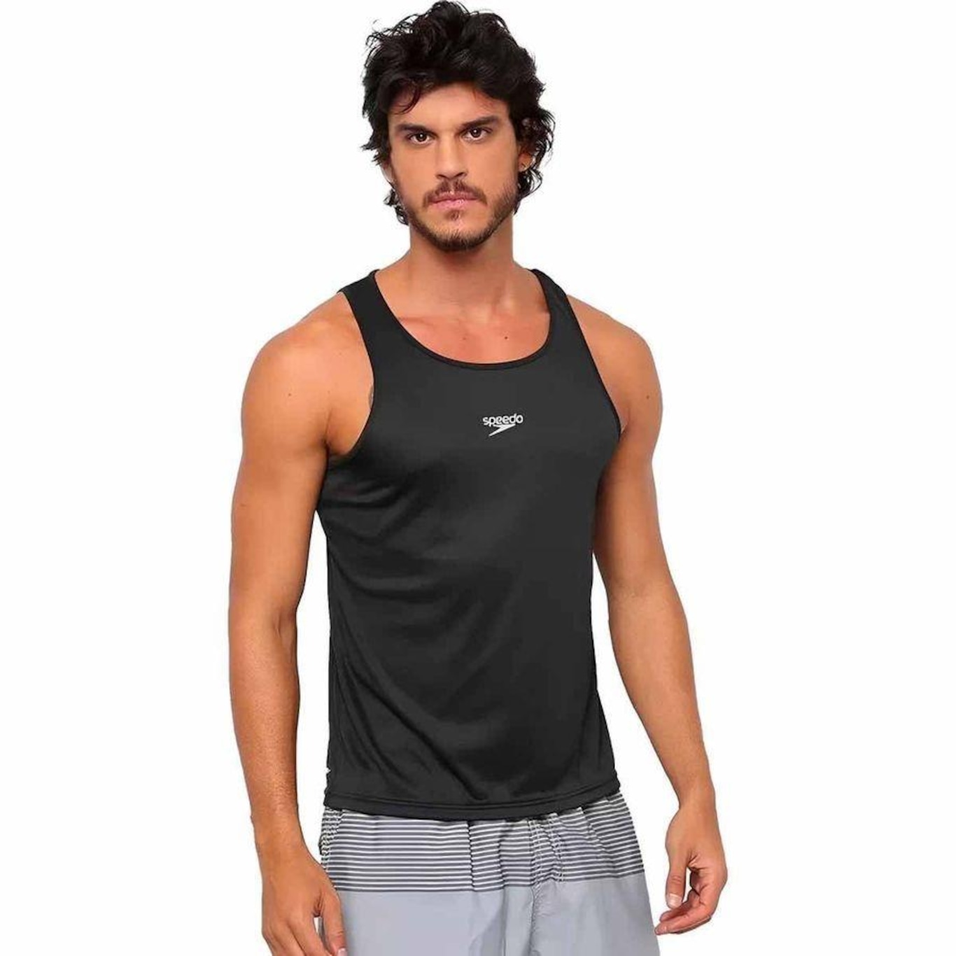 Camiseta Regata Speedo Cavada Interlock Masculina - Foto 1