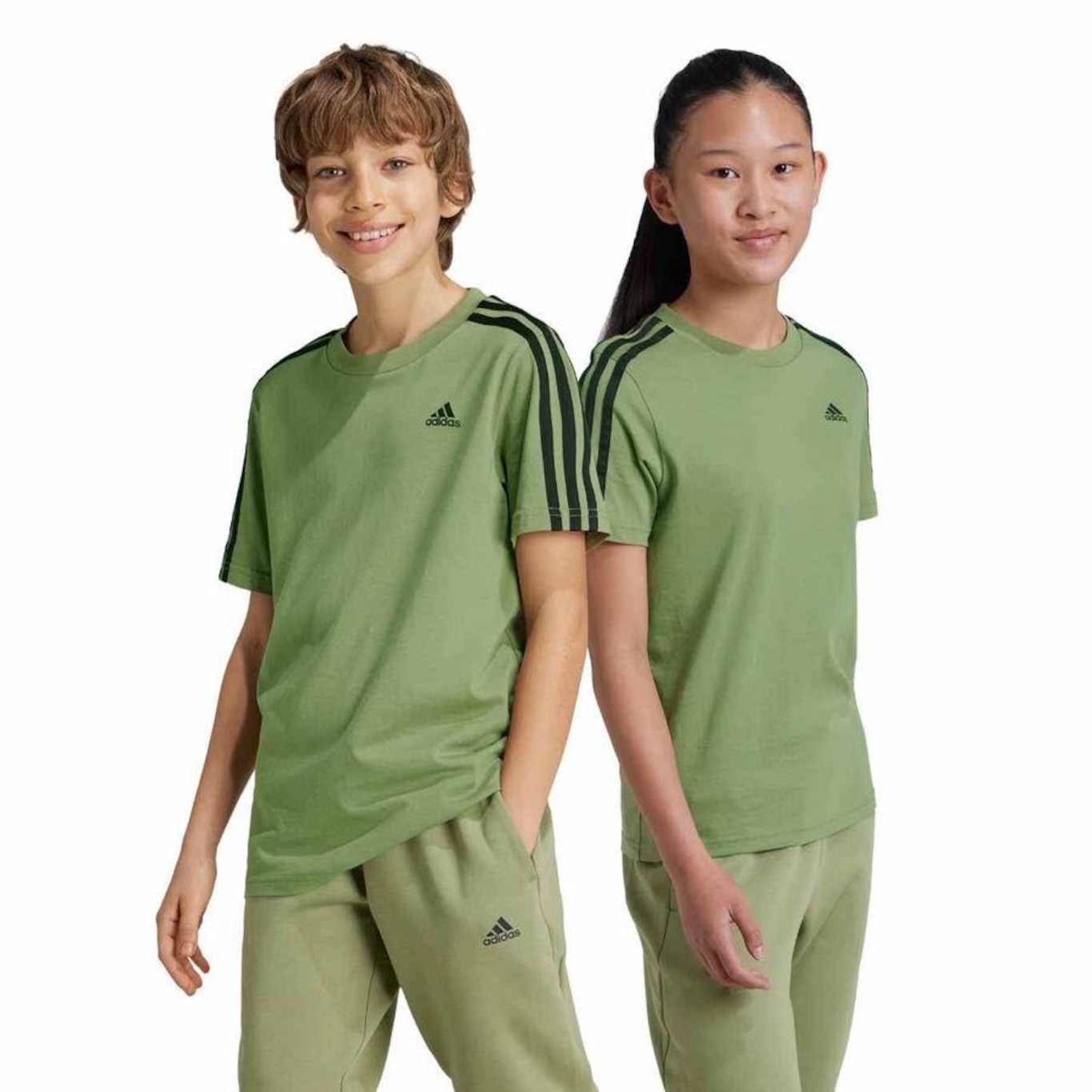 Camiseta adidas 3 Stripes - Infantil - Foto 2