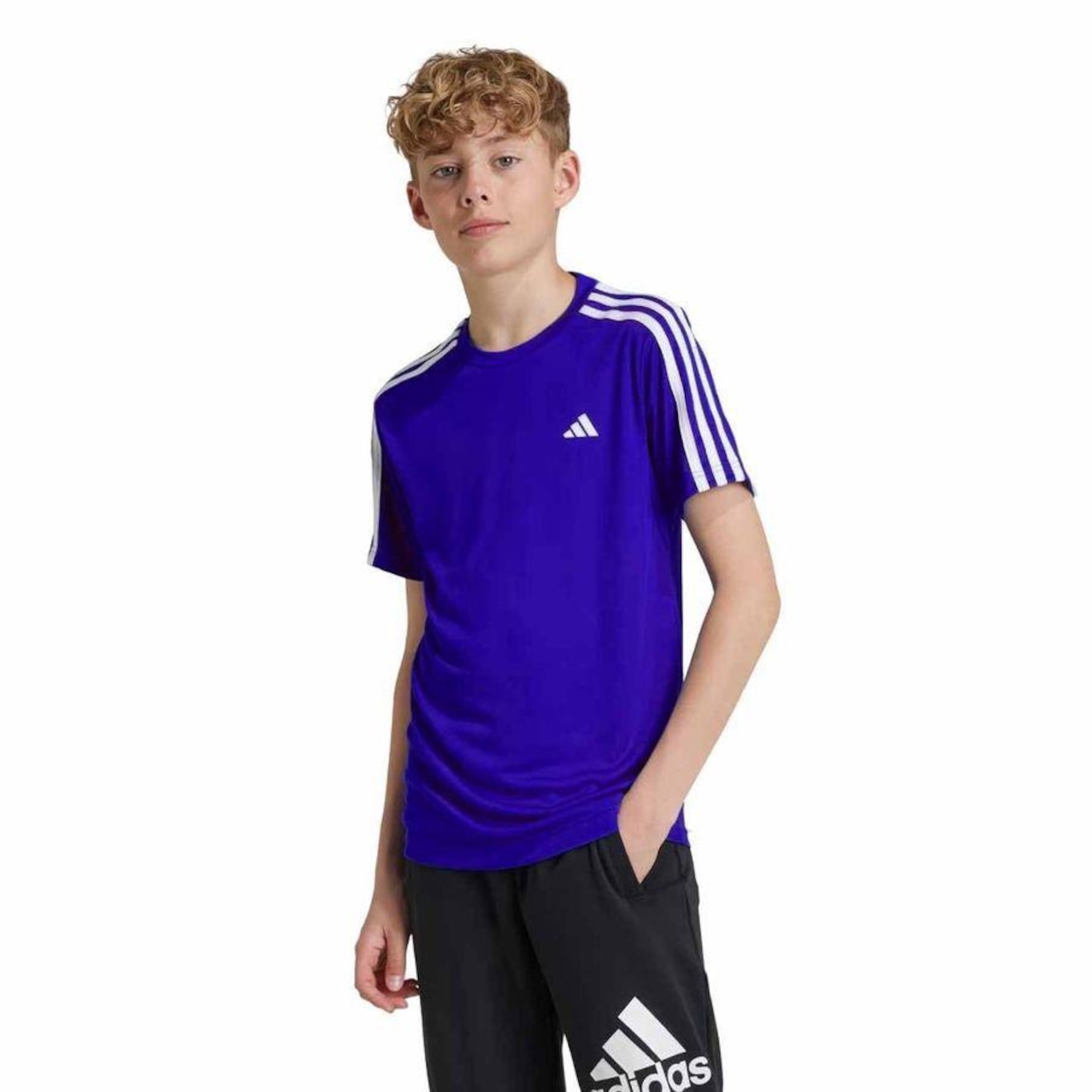 Camiseta adidas 3 Stripes - Infantil - Foto 2