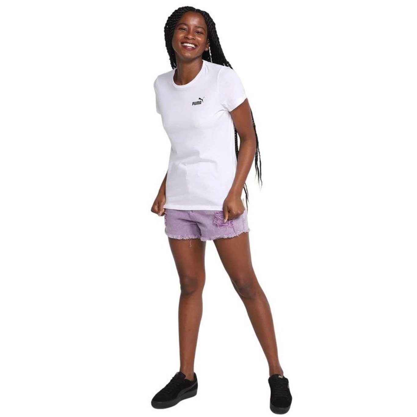 Camiseta Puma M/C Essentials Small Logo - Feminina - Foto 4