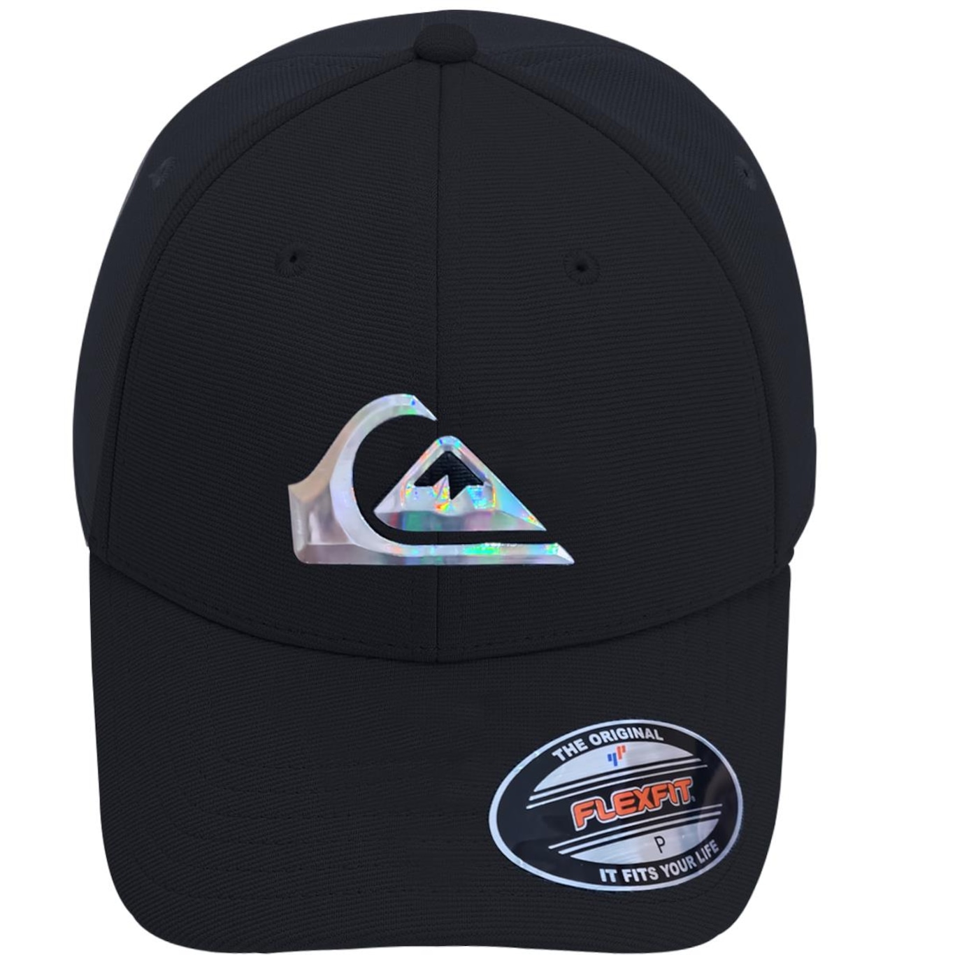 Boné Aba Curva Quiksilver Hologram 3D Logo - Fechado - Adulto - Foto 2