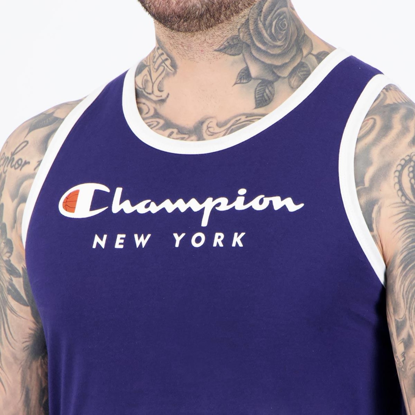 Camiseta Regata Champion Script New York - Masculina - Foto 5