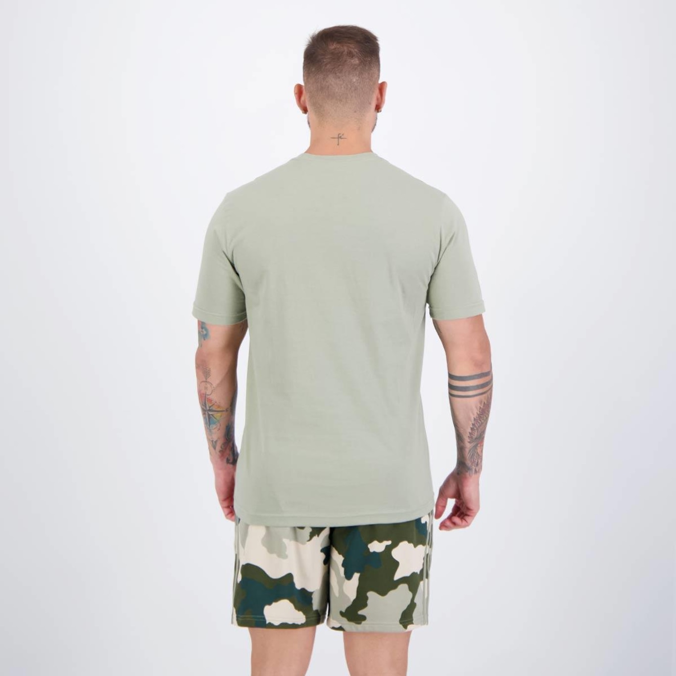 Kit Camiseta adidas Camo + Bermuda Masculina - Foto 5