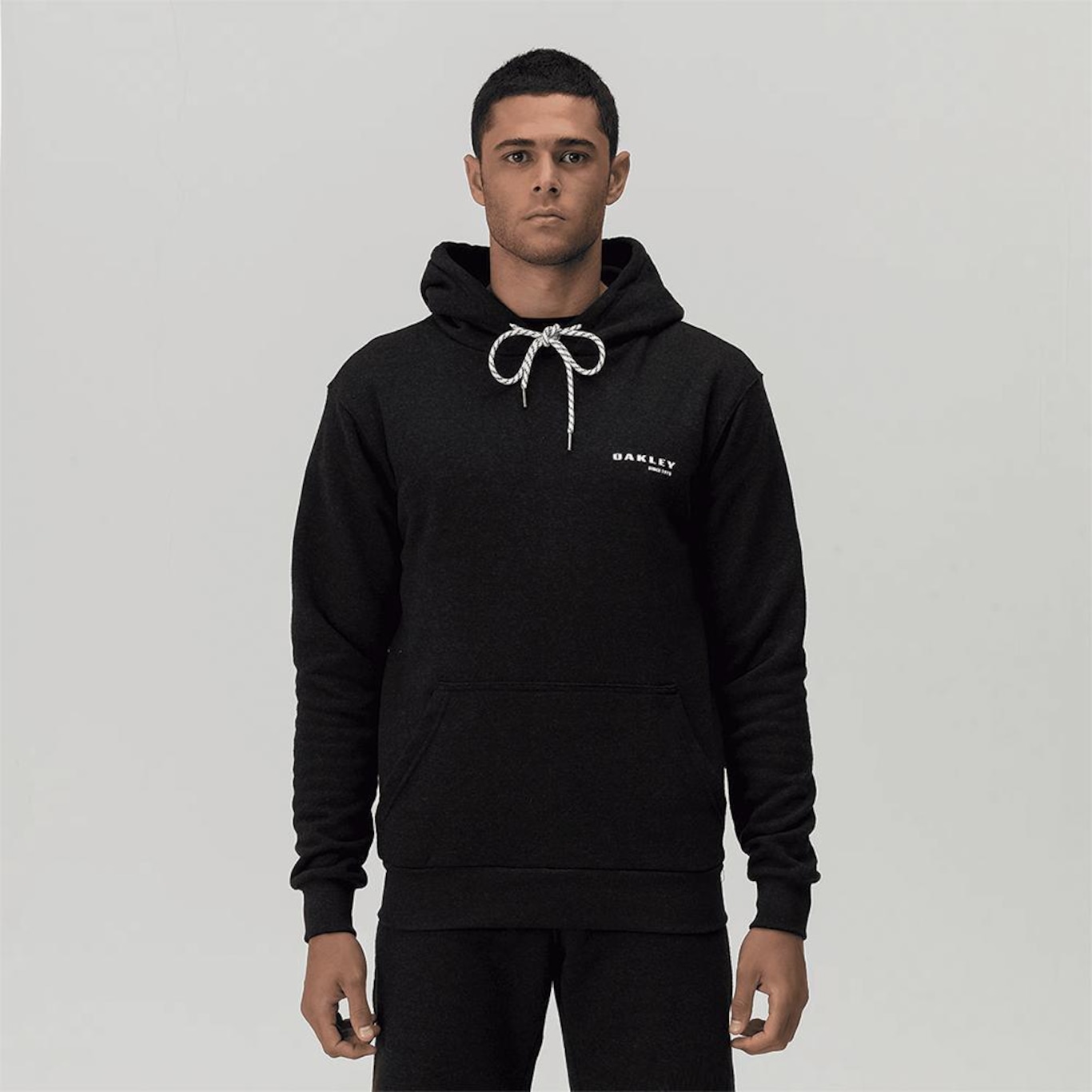 Blusão de Moletom com Capuz Oakley Bunker Hoodie Blackout - Masculino - Foto 1