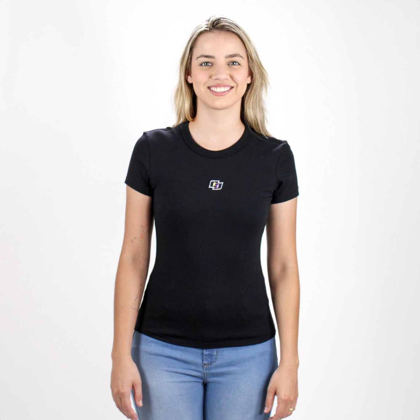 Camiseta Colcci Adesivo Holográfico - Feminina - Foto 1