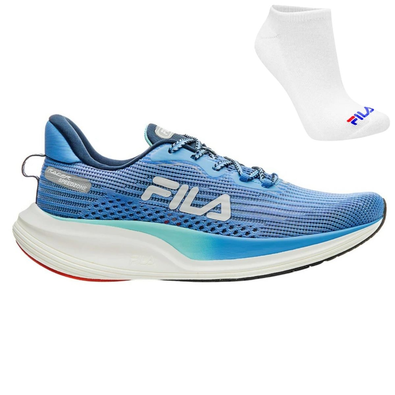 Tênis Fila Racer Speedzone + Par de Meias - Masculino - Foto 1