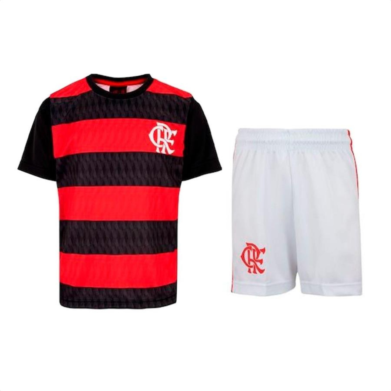 Kit Camisa do Flamengo Mini Craque Braziline + Bermuda - Infantil - Foto 1