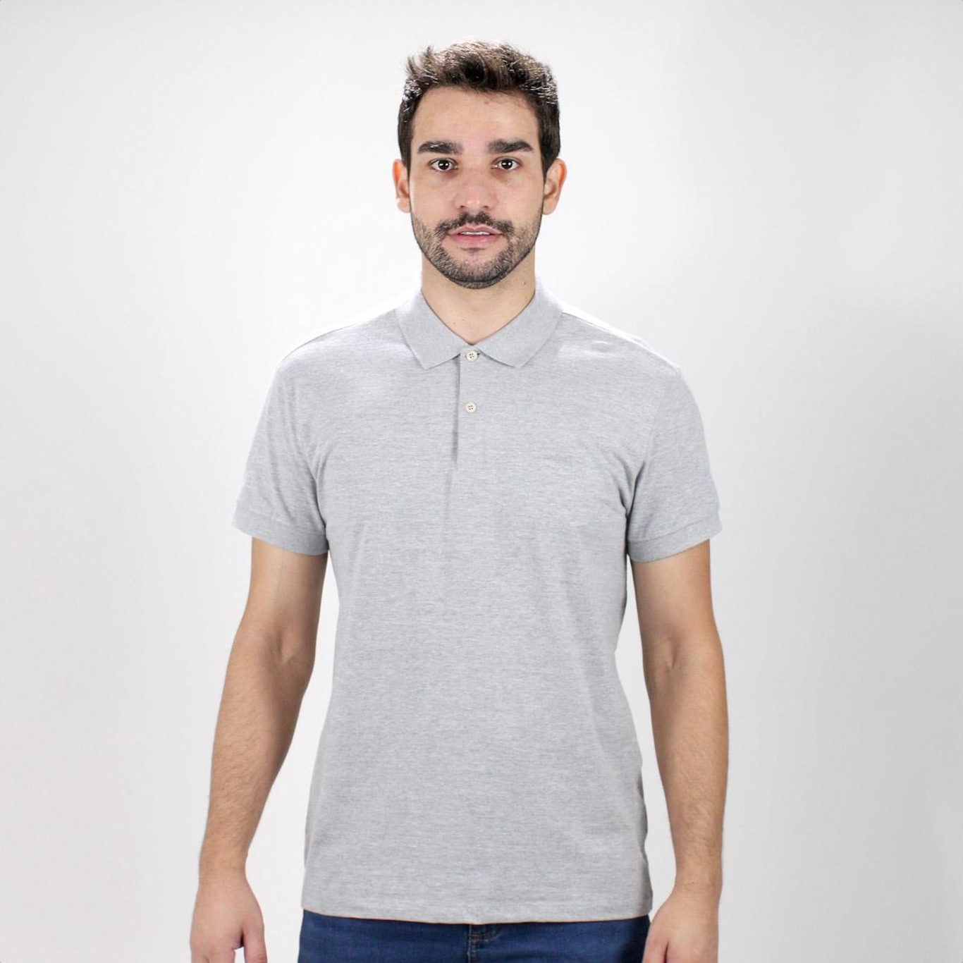 Camisa Polo Colcci Cotton Delicate Cinza - Masculina - Foto 1