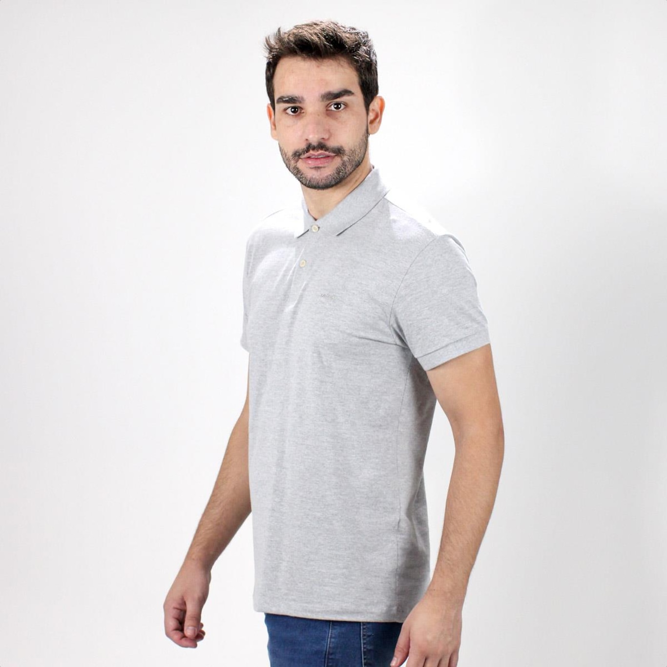 Camisa Polo Colcci Cotton Delicate Cinza - Masculina - Foto 3