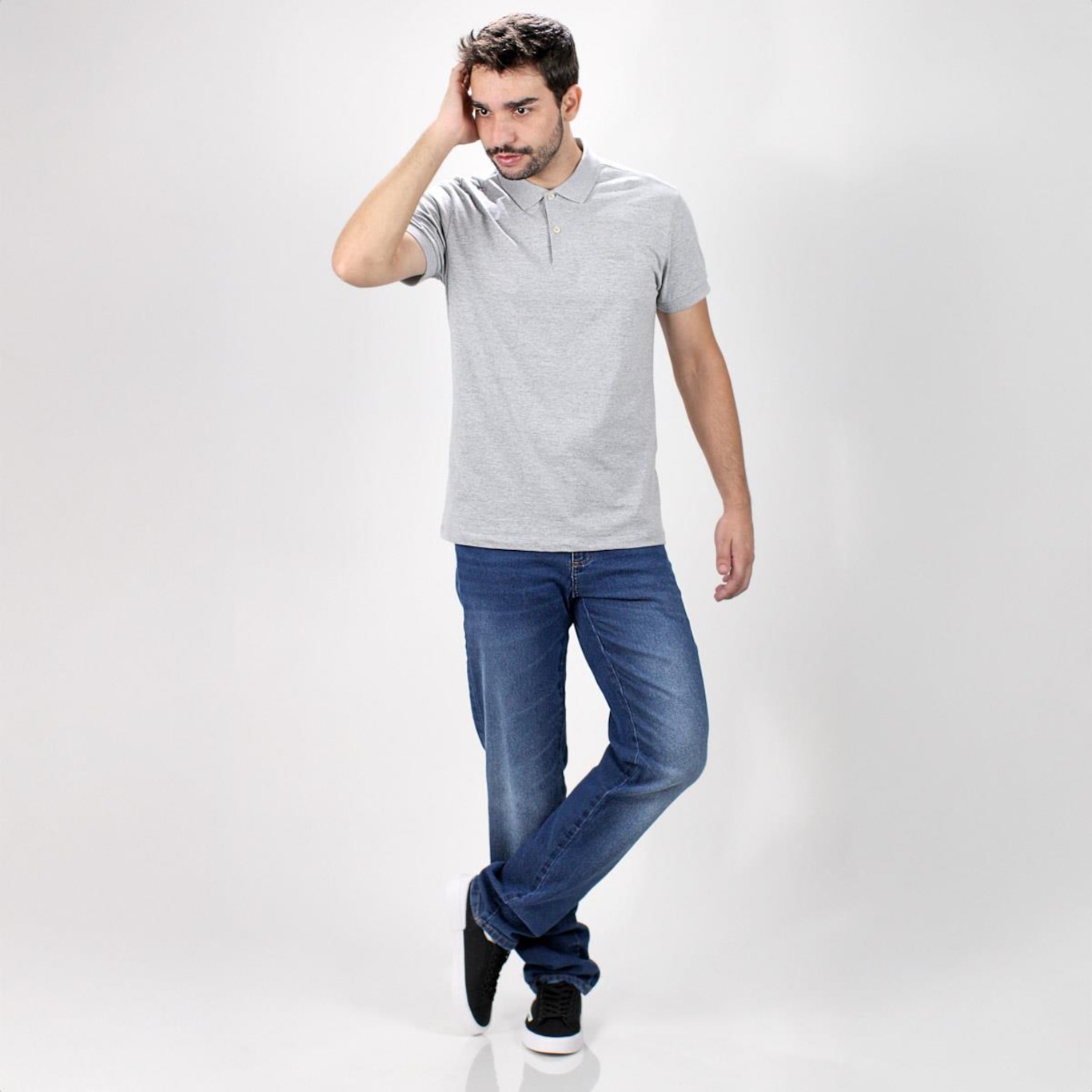 Camisa Polo Colcci Cotton Delicate Cinza - Masculina - Foto 6