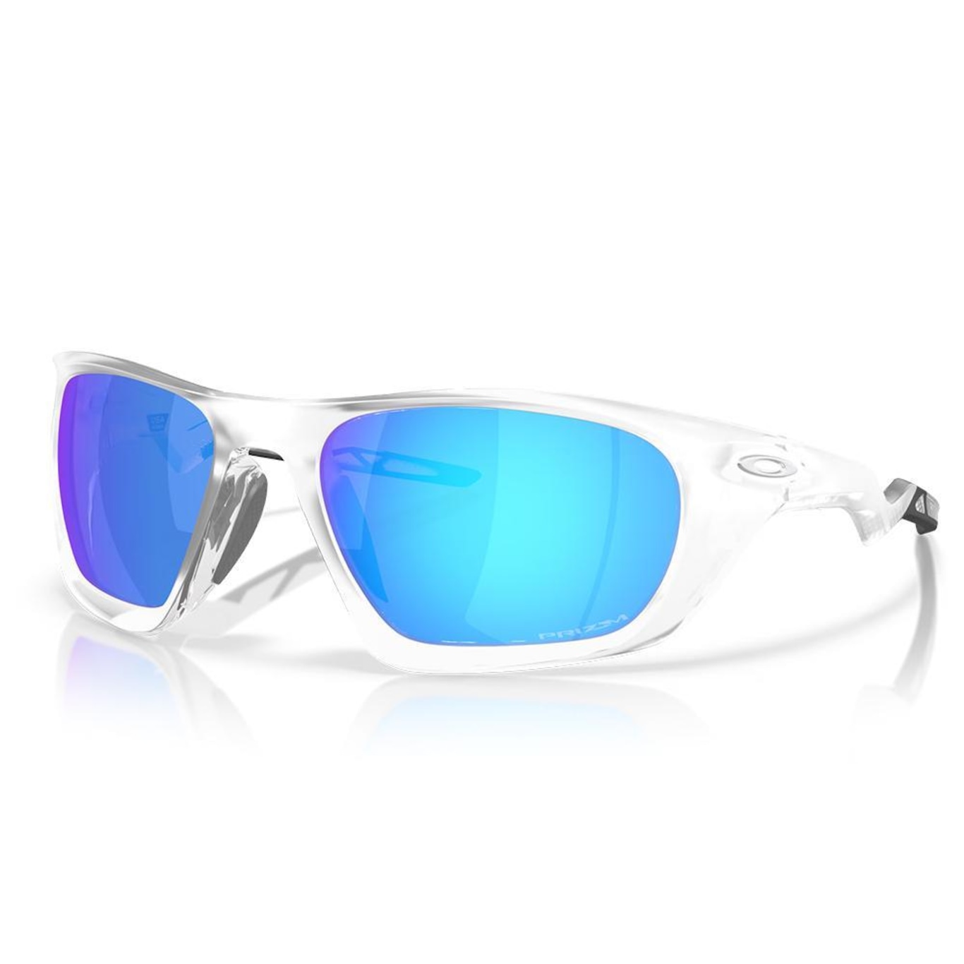 Óculos de Sol Unissex Oakley Lateralis Matte Clear Prizm Sapphire - Foto 1