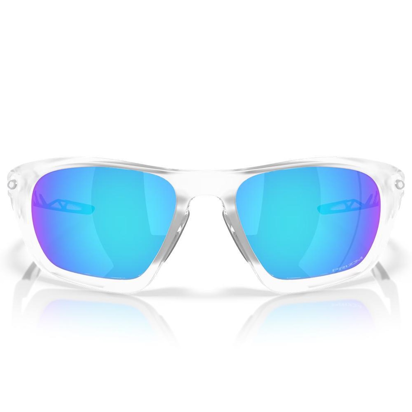 Óculos de Sol Unissex Oakley Lateralis Matte Clear Prizm Sapphire - Foto 3