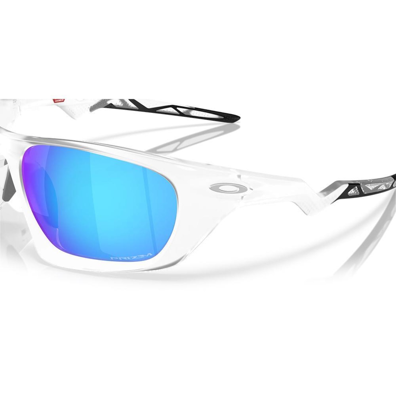 Óculos de Sol Unissex Oakley Lateralis Matte Clear Prizm Sapphire - Foto 4