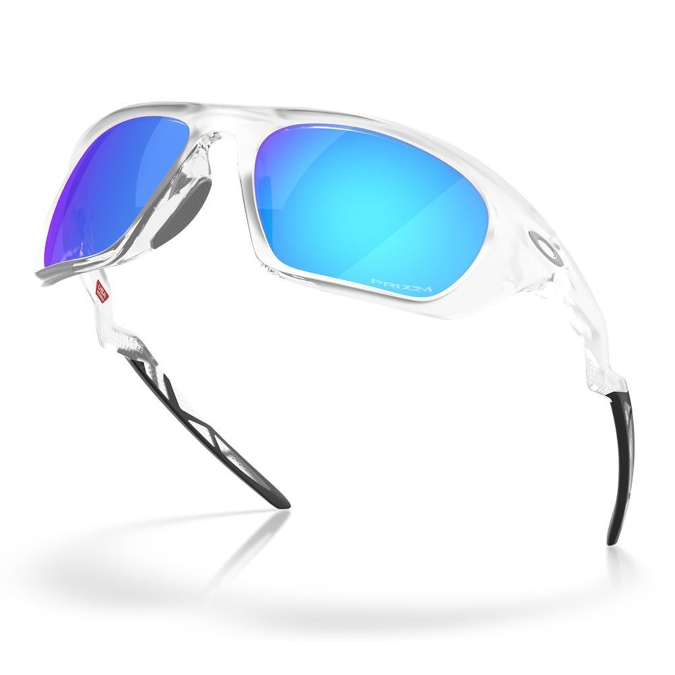 Óculos de Sol Unissex Oakley Lateralis Matte Clear Prizm Sapphire - Foto 5