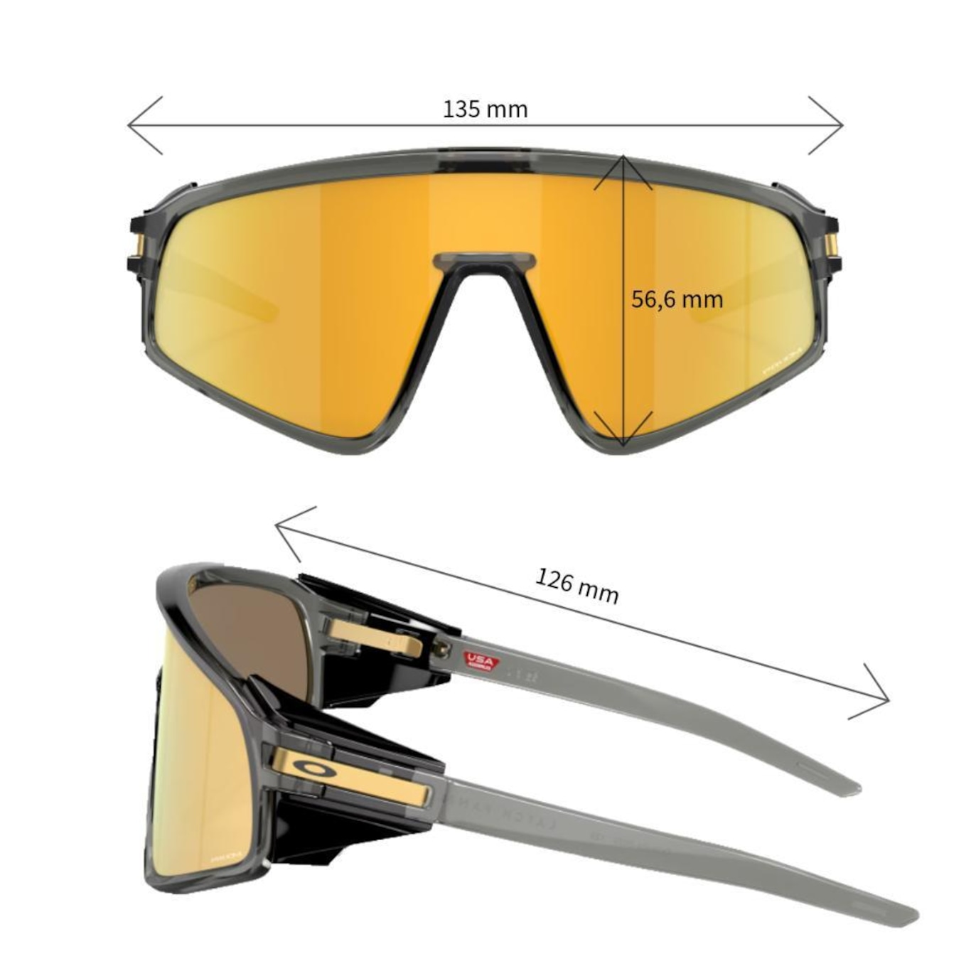 Óculos de Ciclismo Oakley Latch Panel Prizm 24K - Foto 2