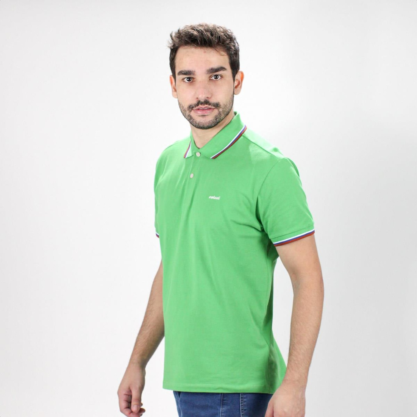 Camisa Polo Colcci Piquet 3 Listras - Masculina - Foto 2