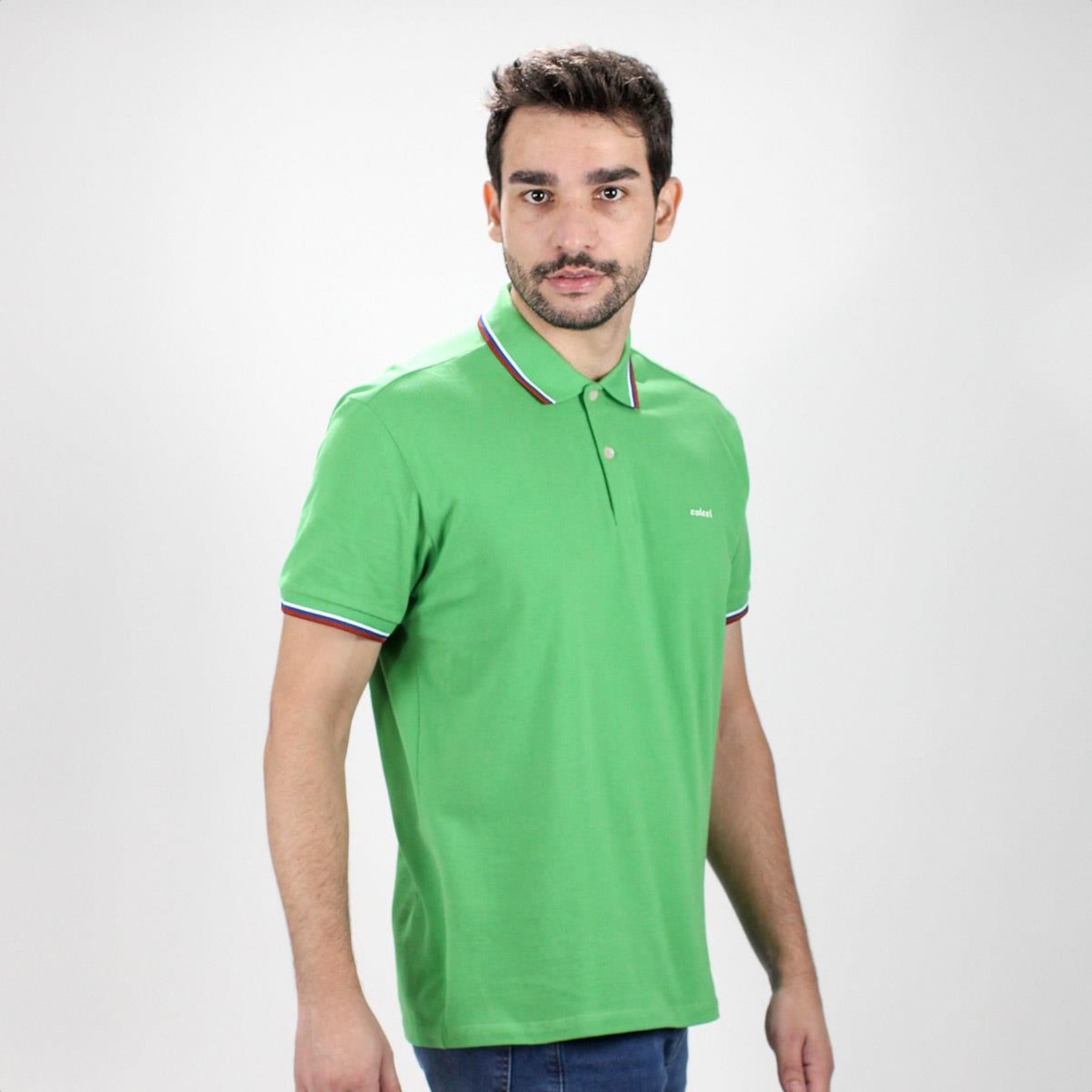 Camisa Polo Colcci Piquet 3 Listras - Masculina - Foto 3