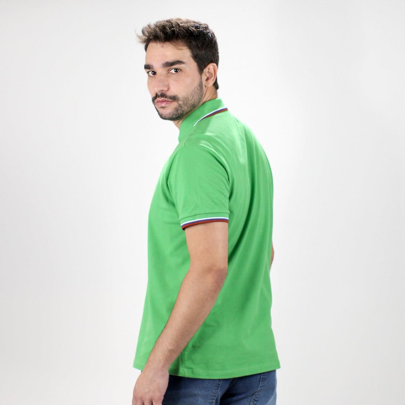 Camisa Polo Colcci Piquet 3 Listras - Masculina - Foto 4