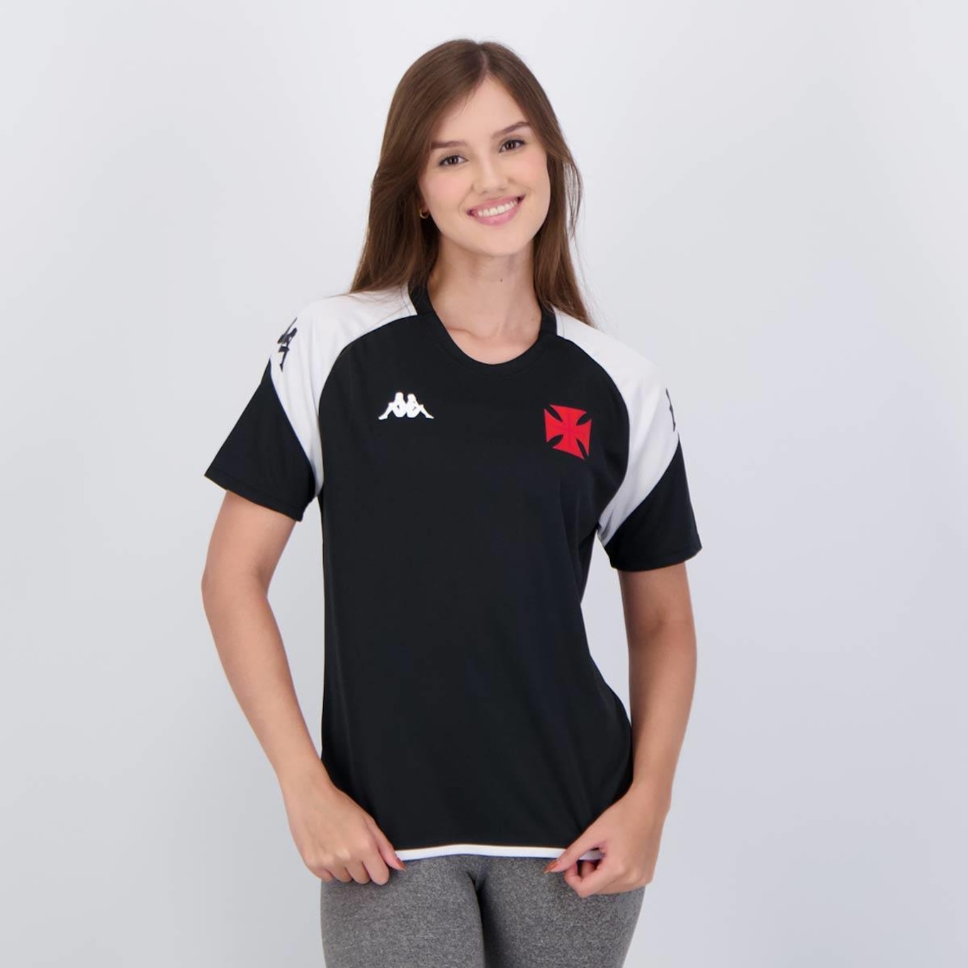 Camisa do Vasco Kappa Treino 2024 - Feminina - Foto 1