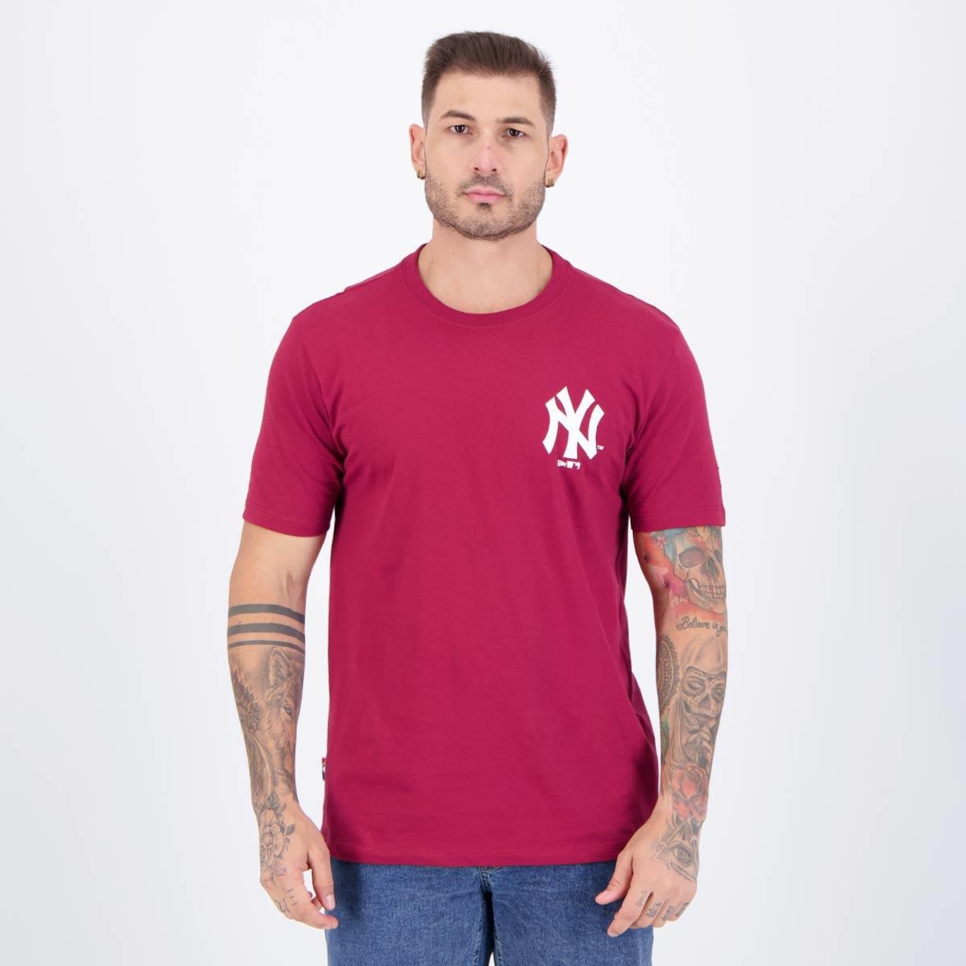 Camiseta New Era Mlb New York Yankees Core Masculina - Foto 1