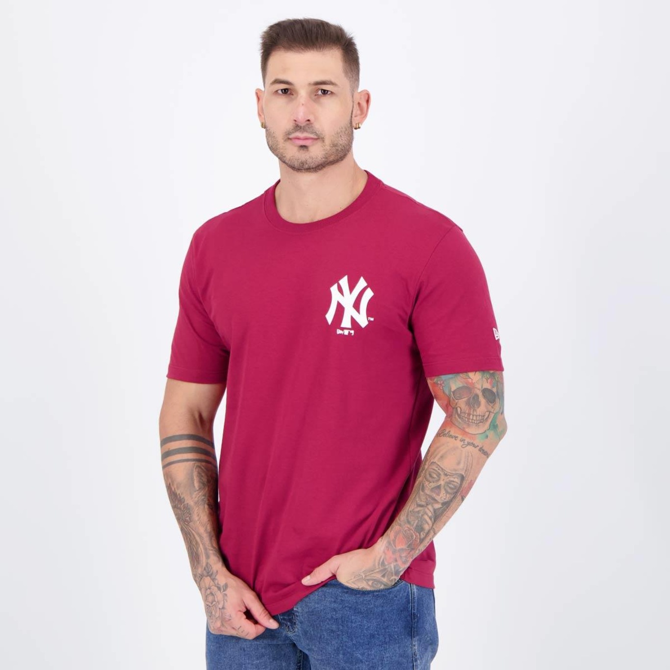 Camiseta New Era Mlb New York Yankees Core Masculina - Foto 3