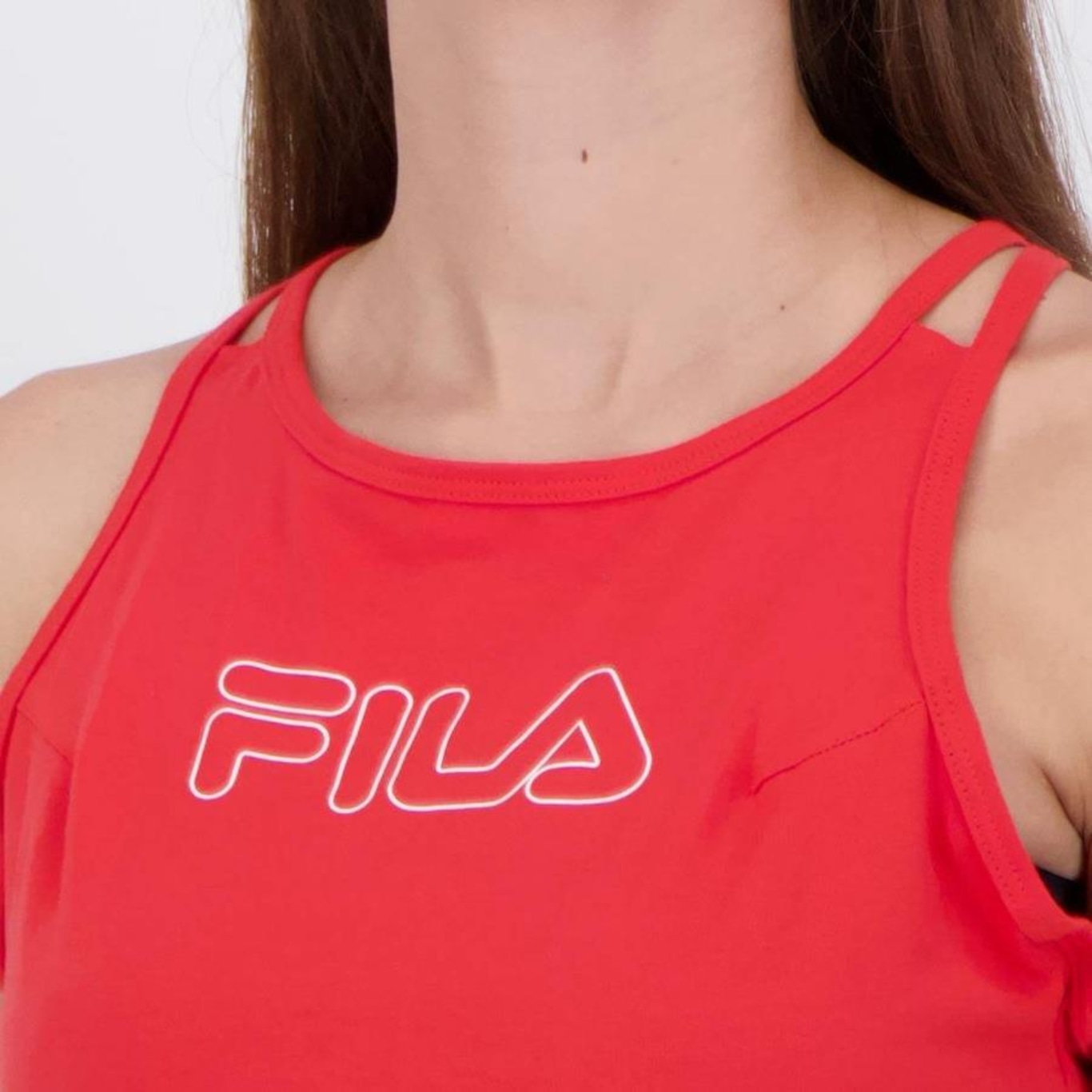 Camiseta Regata Cropped Fila Basic - Feminina - Foto 5