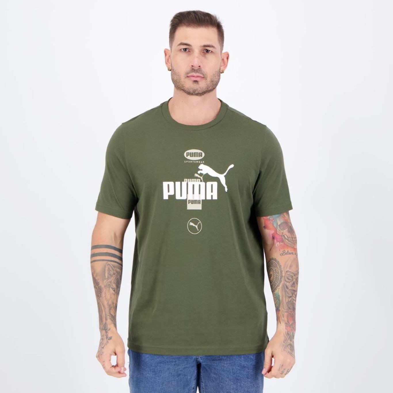 Camiseta Puma Graphic Masculina - Foto 1