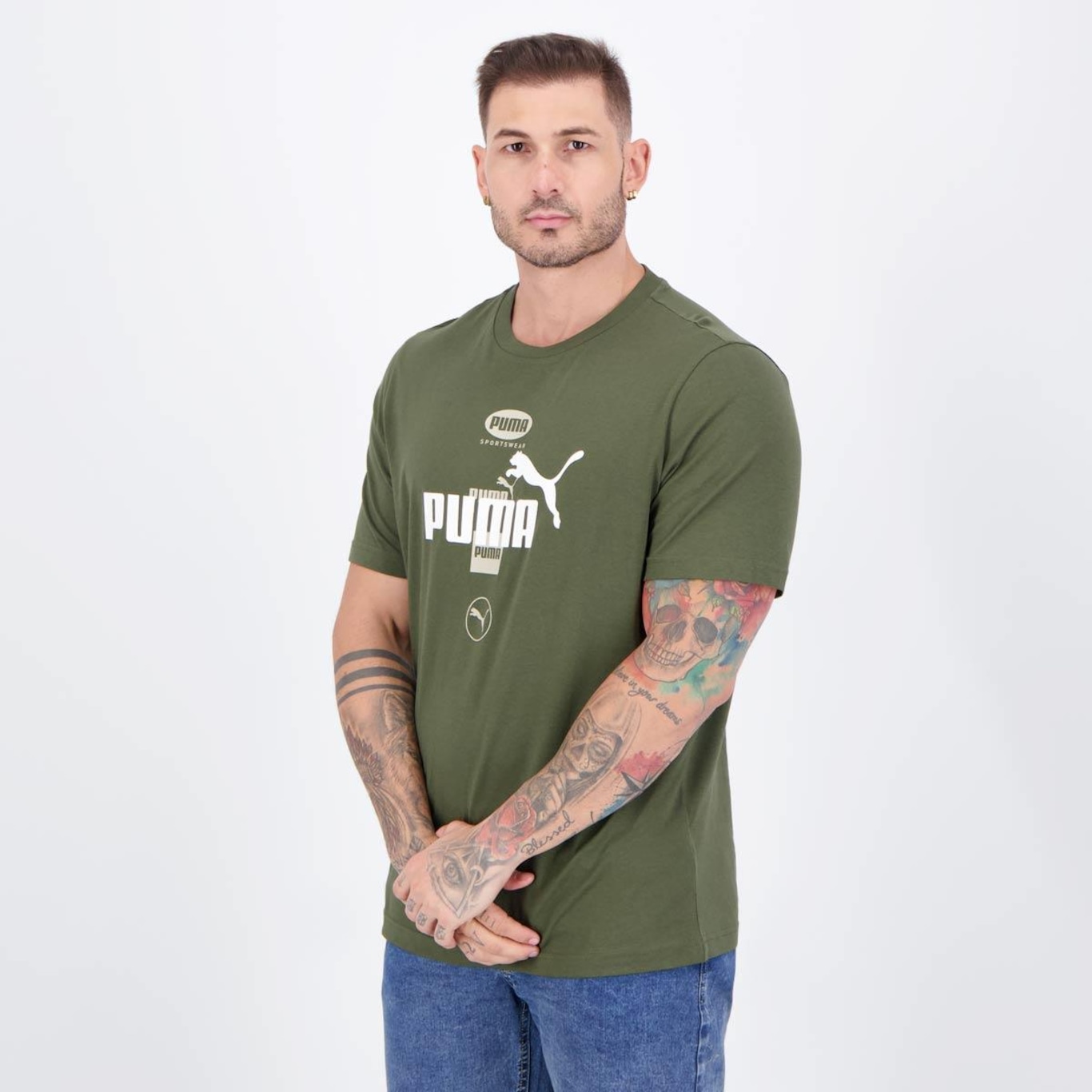 Camiseta Puma Graphic Masculina - Foto 3