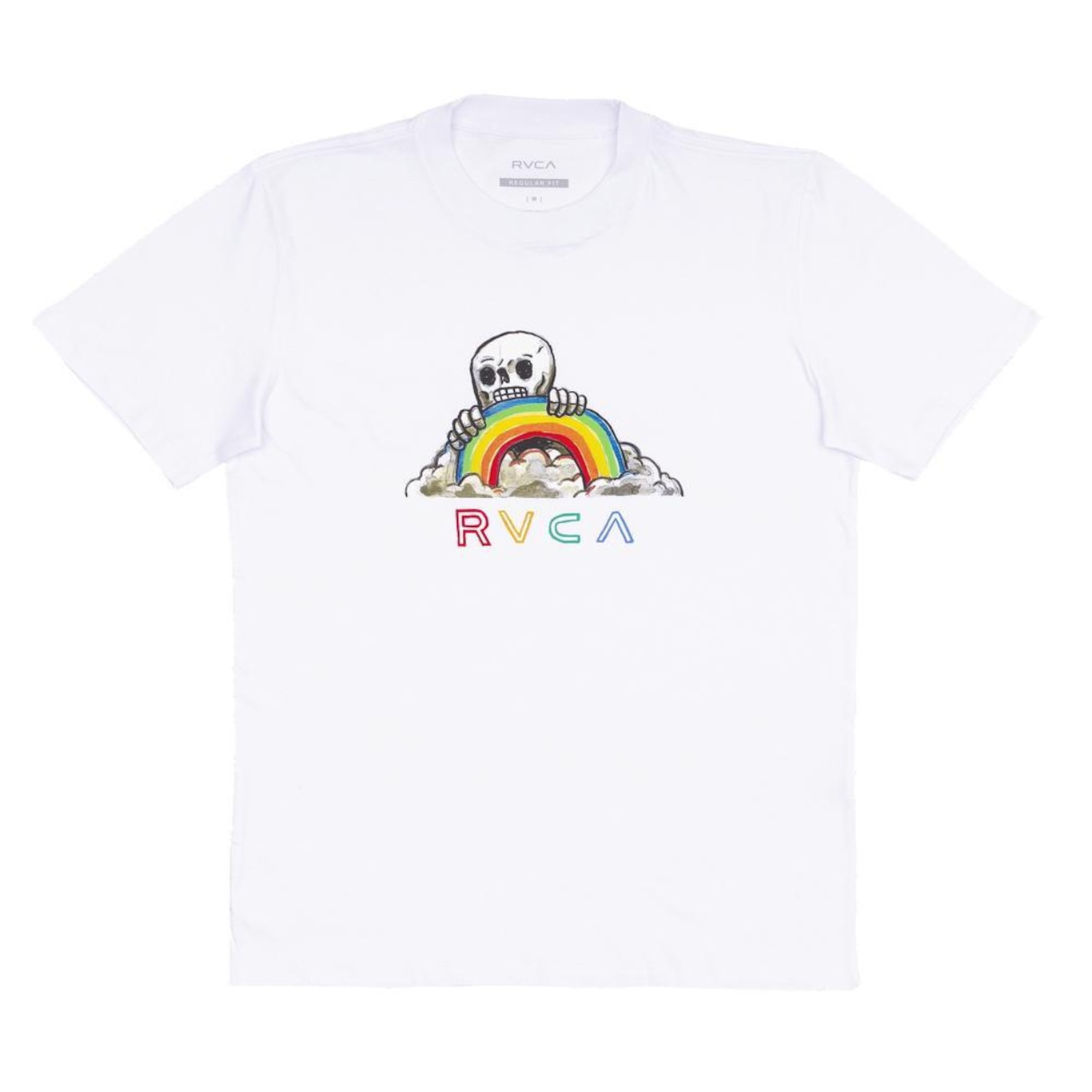 Camiseta Rvca Rainbow Skull Sm25 Masculina - Foto 3