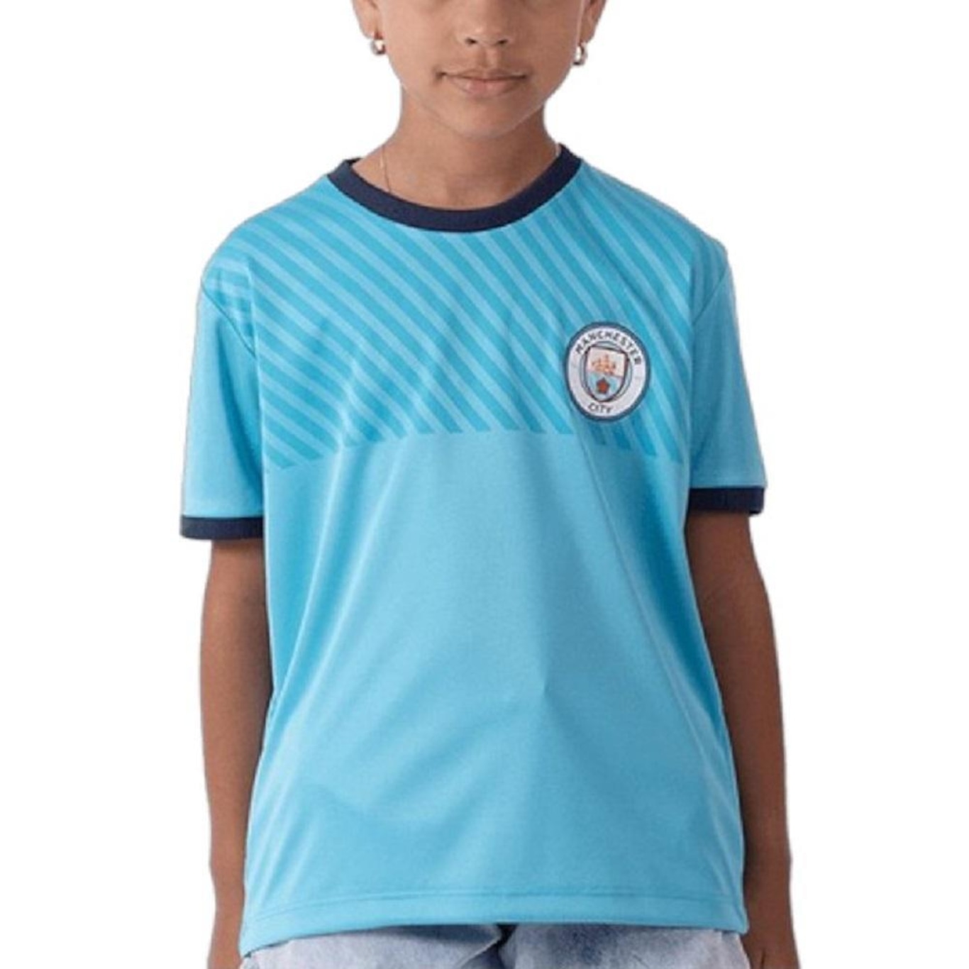 Camisa Manchester City Braziline Maine - Infantil - Foto 1