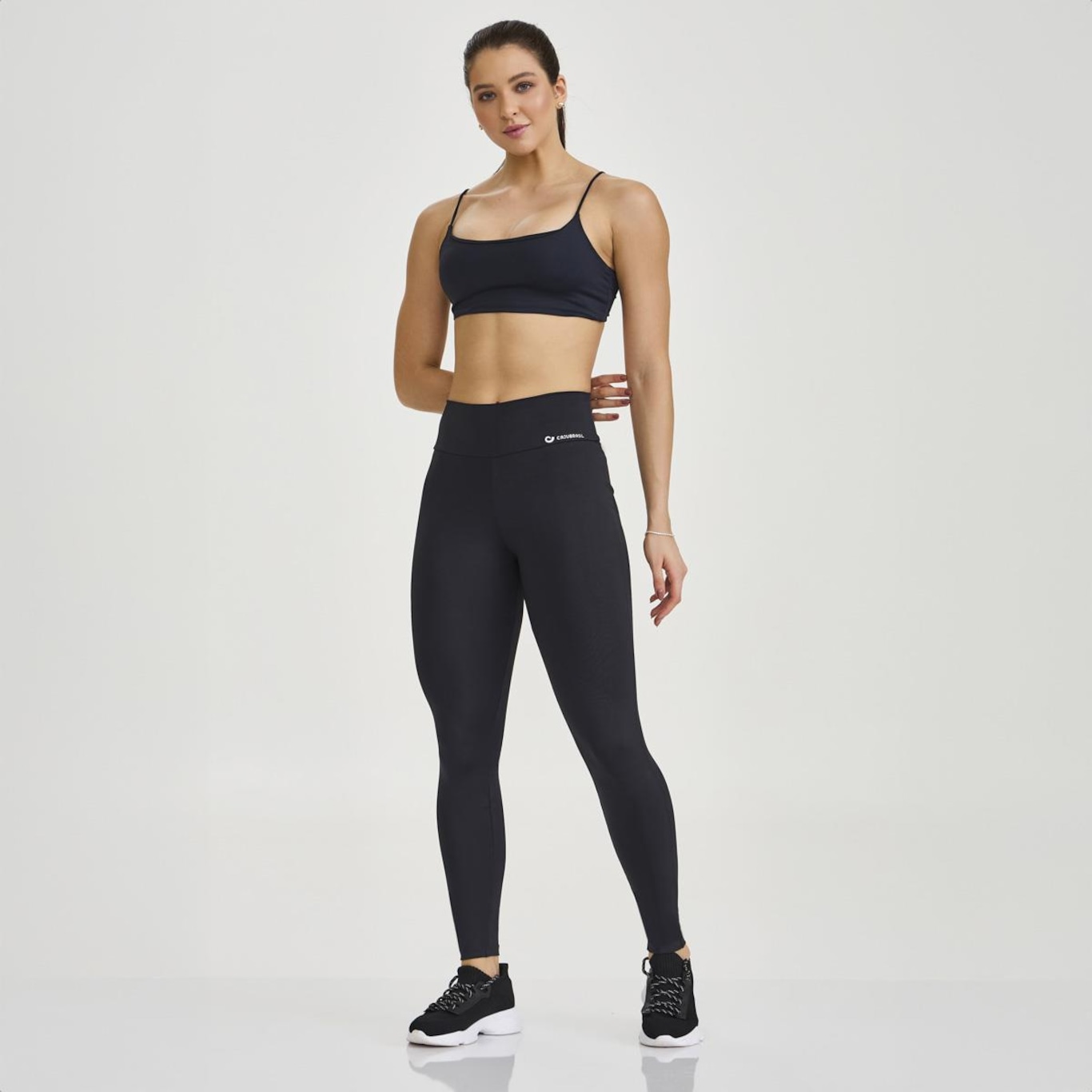 Calça Legging Caju Brasil Levanta Bumbum Básica - Feminino - Foto 1