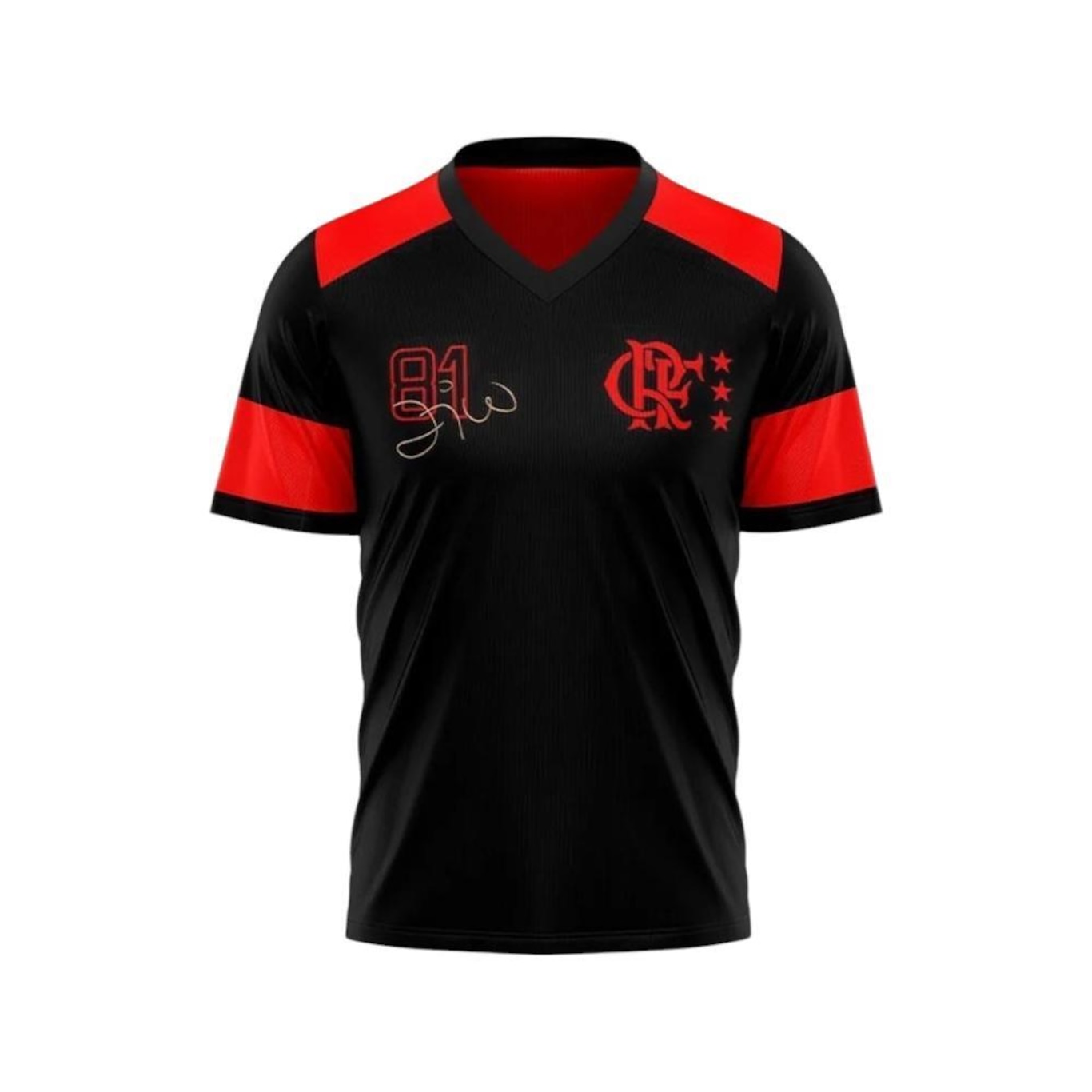 Camisa do Flamengo Braziline Nova Zico Retro Adt - Masculina - Foto 1