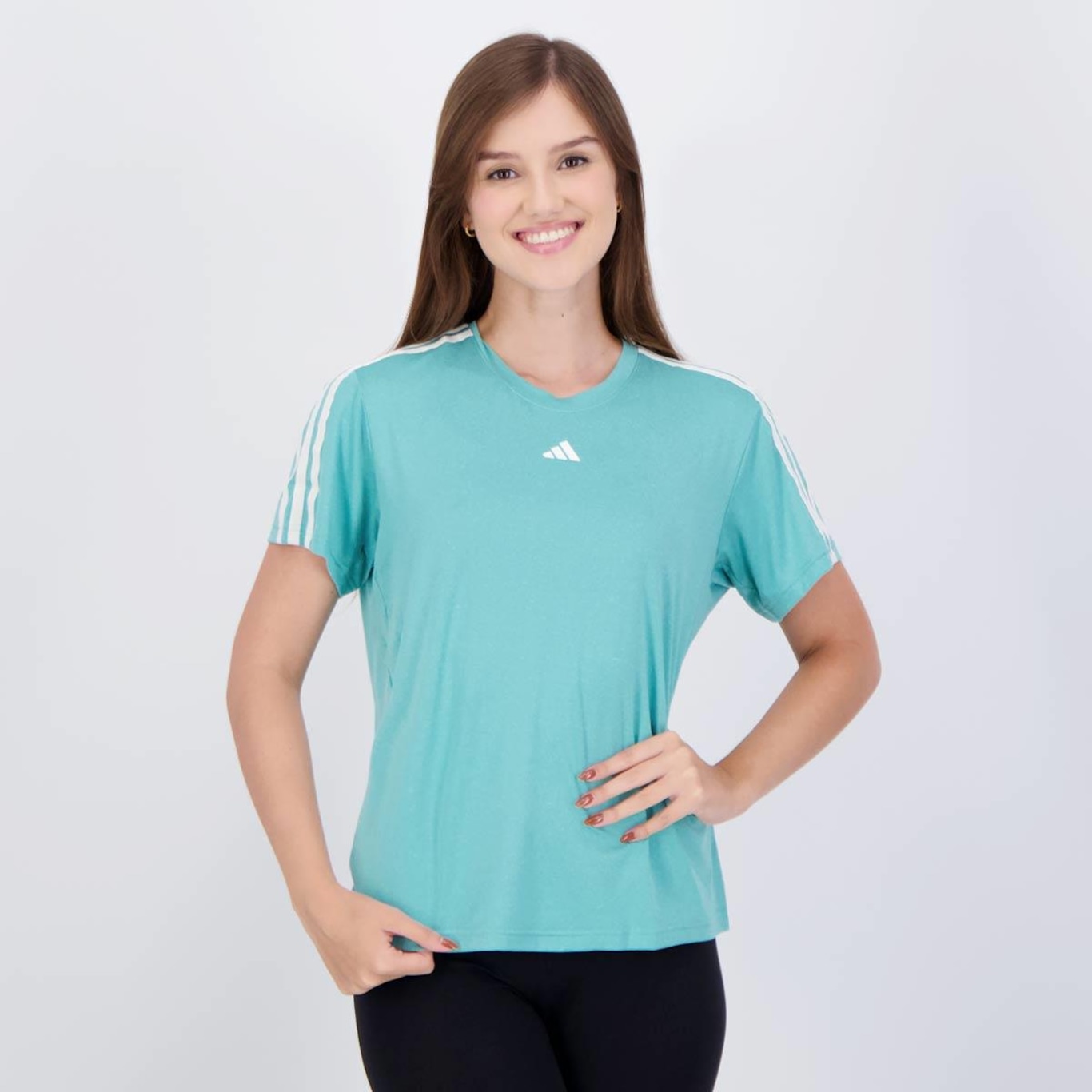 Camiseta adidas Essentials 3 Listras - Feminina - Foto 1