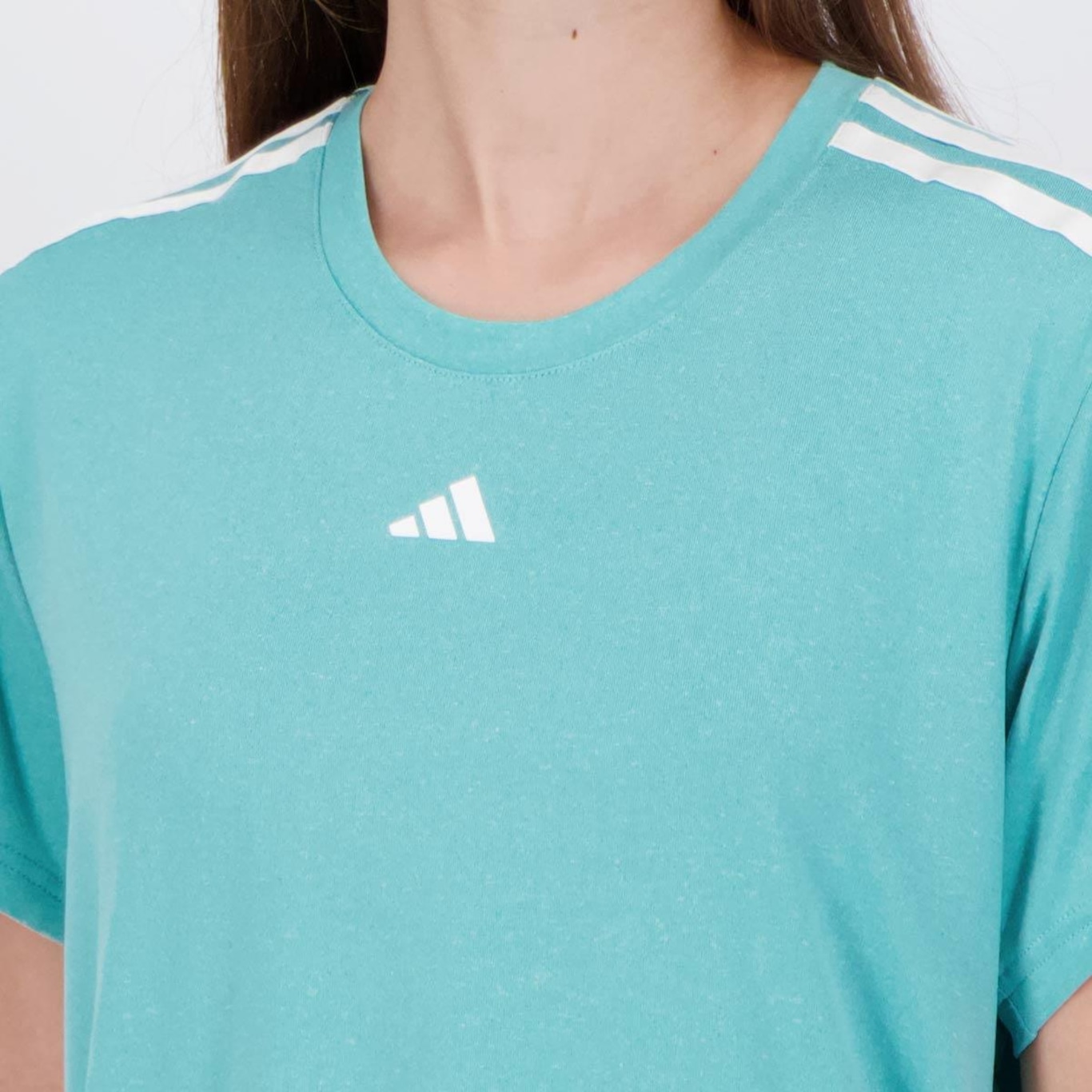 Camiseta adidas Essentials 3 Listras - Feminina - Foto 5