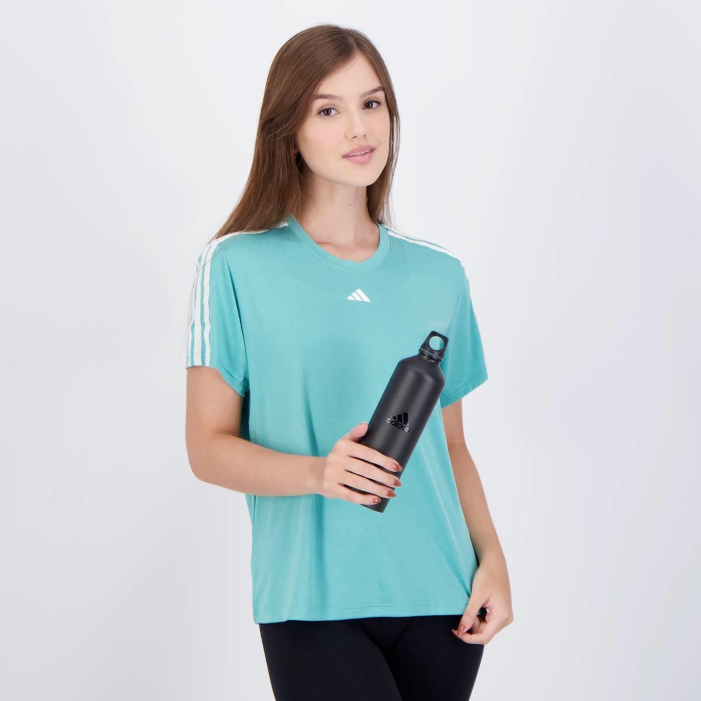 Camiseta adidas Essentials 3 Listras - Feminina - Foto 6