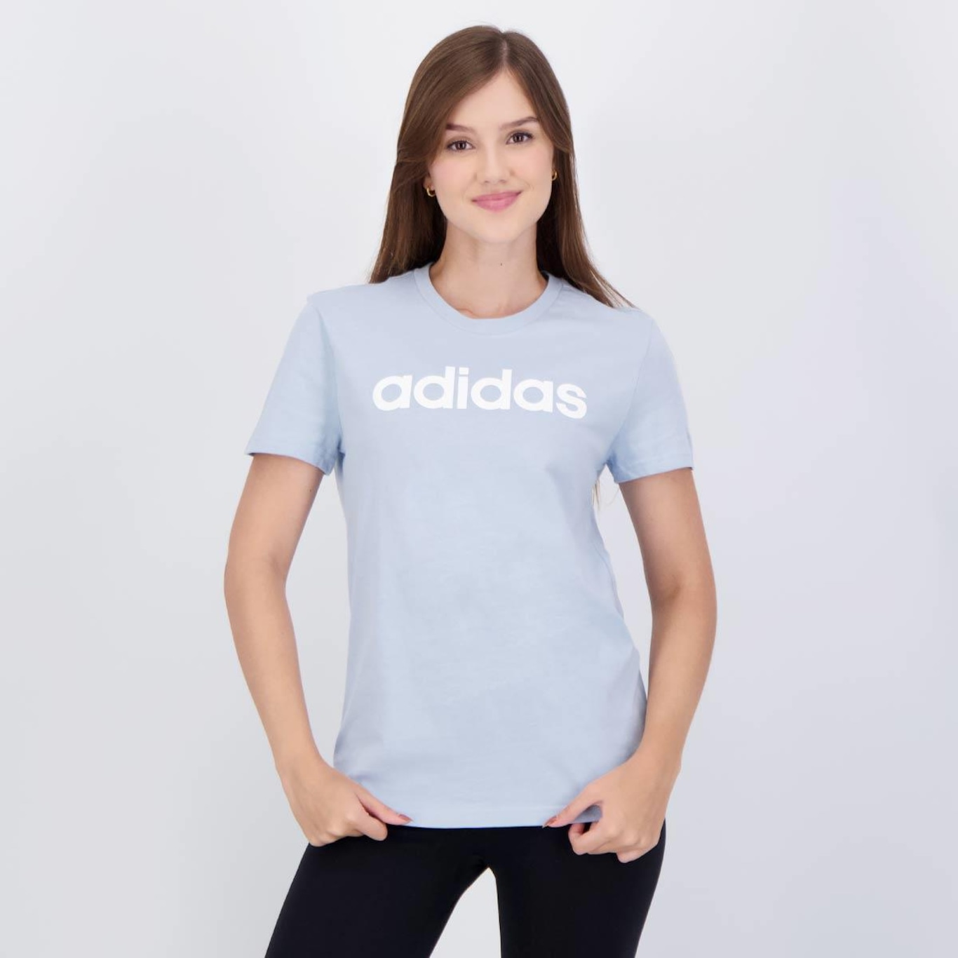 Camiseta adidas Logo Linear - Feminina - Foto 1