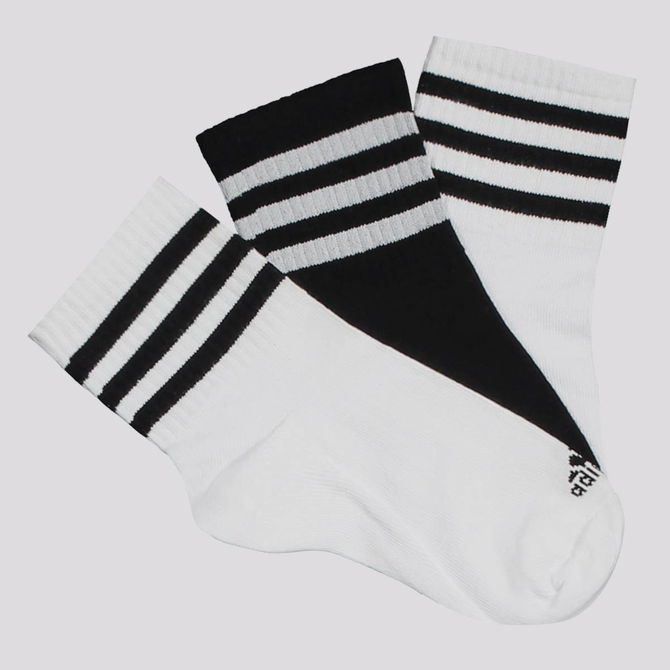 Kit Meias adidas 3 Pares - Infantil - Foto 1