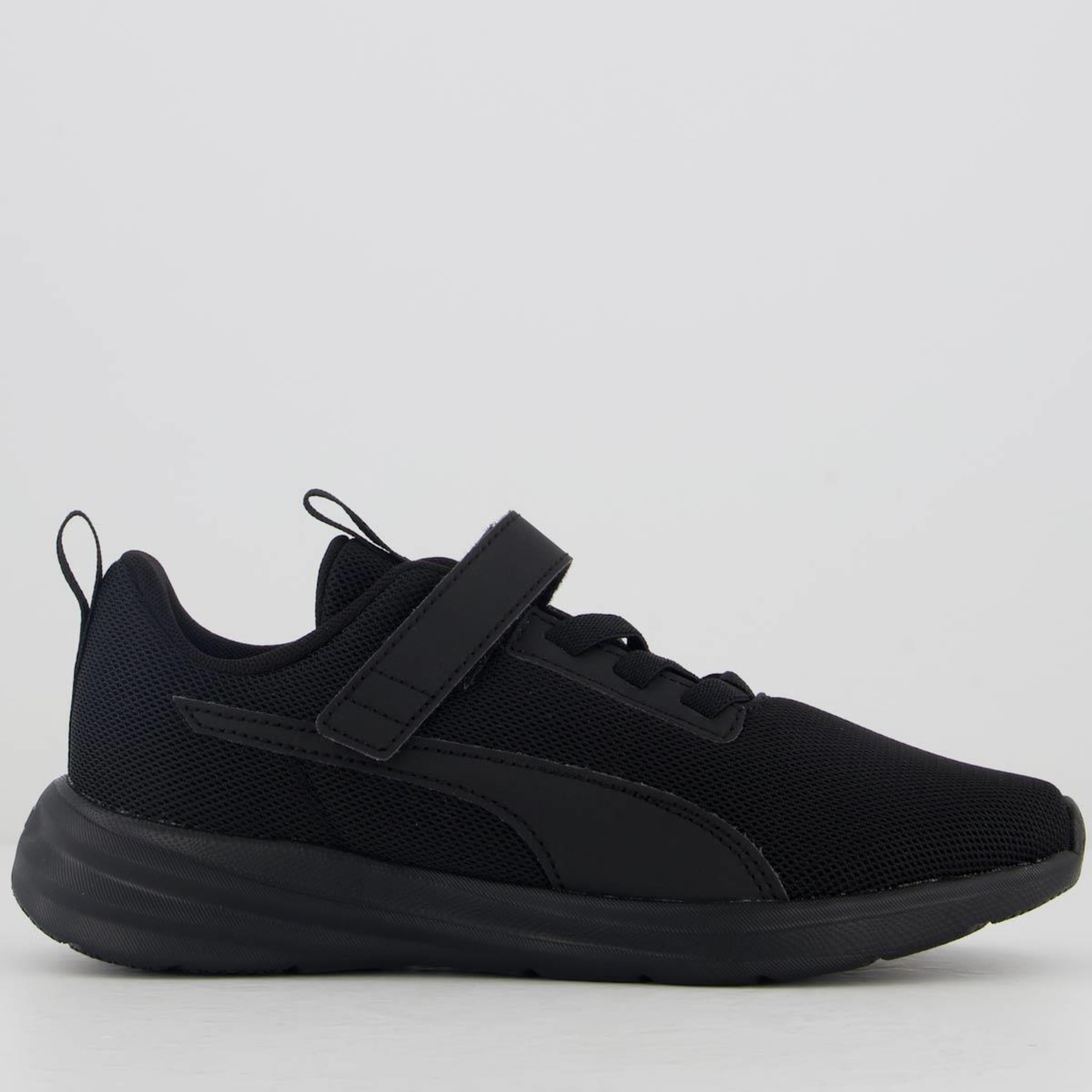 Tênis Puma Rickie Runner Juvenil All Black - Foto 1