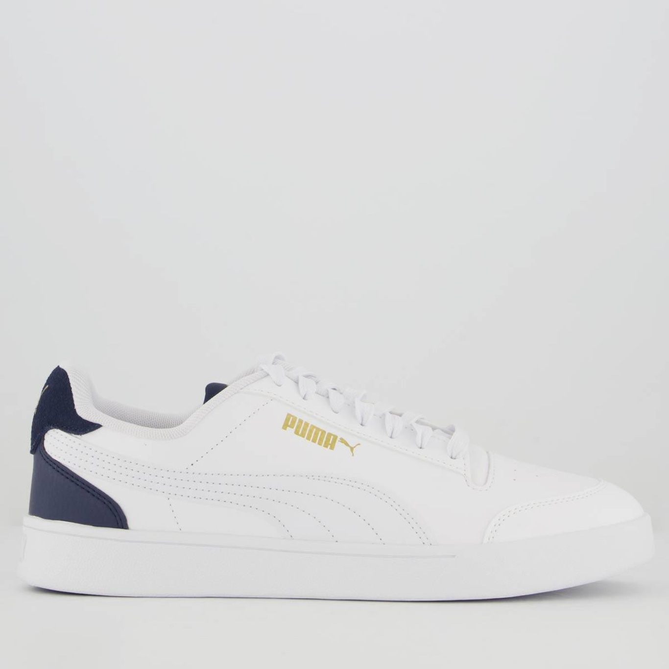 Tênis Puma Shuffle Branco e Dourado - Foto 1