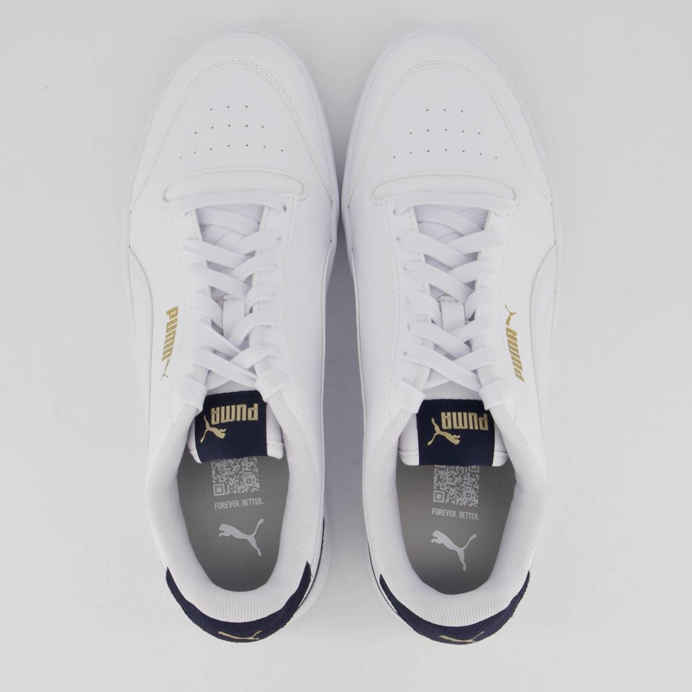 Tênis Puma Shuffle Branco e Dourado - Foto 4