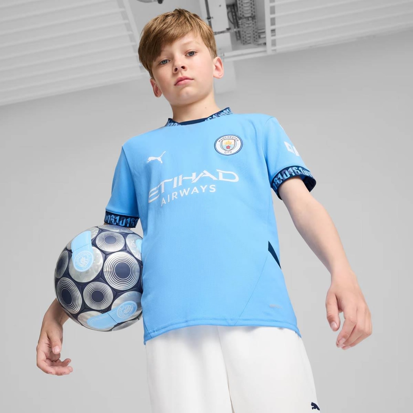 Camisa Manchester City Home 2025 Puma - Infantil - Foto 3