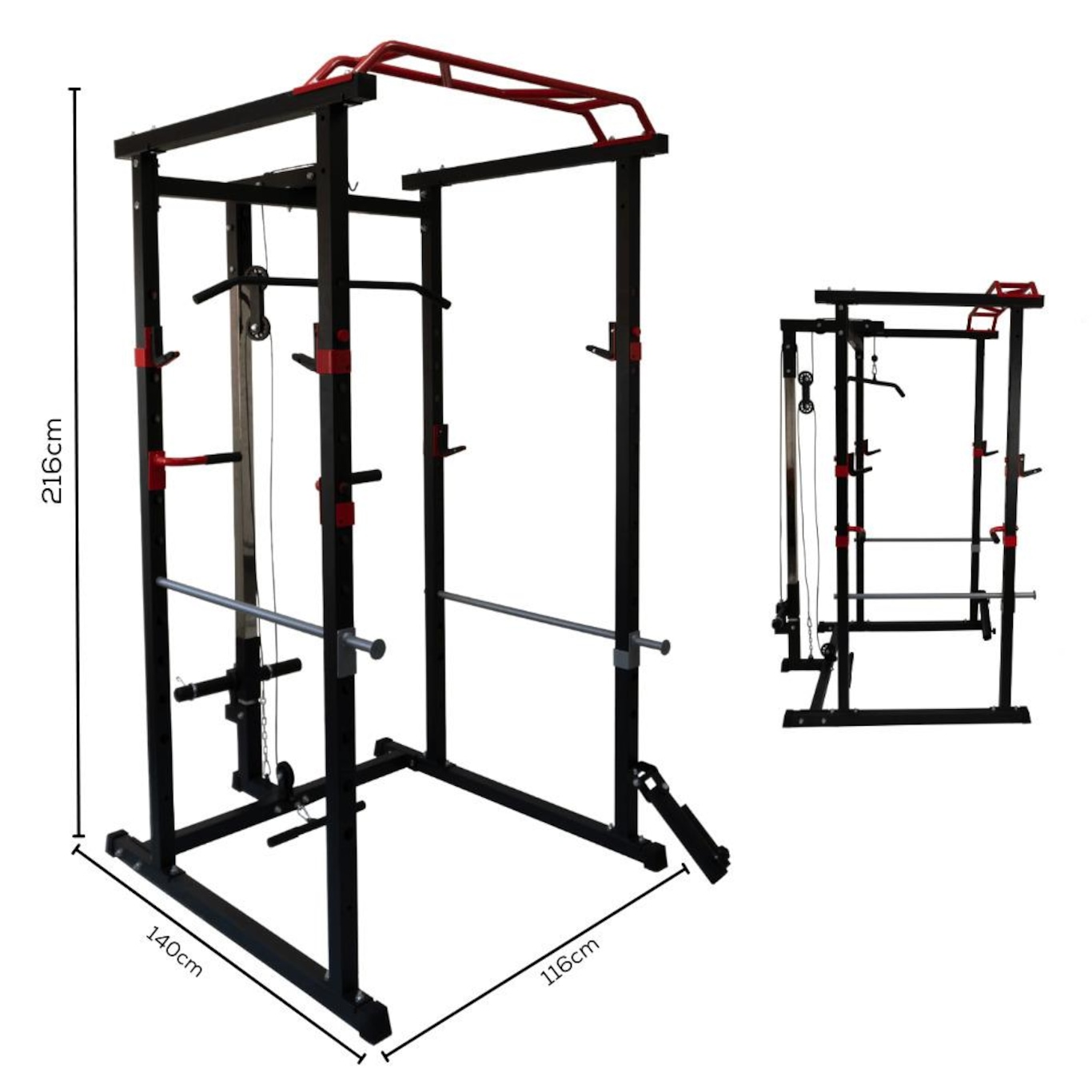 Power Rack Gaiola Yangfit com Mono Cross Landmine e Escada - Foto 3