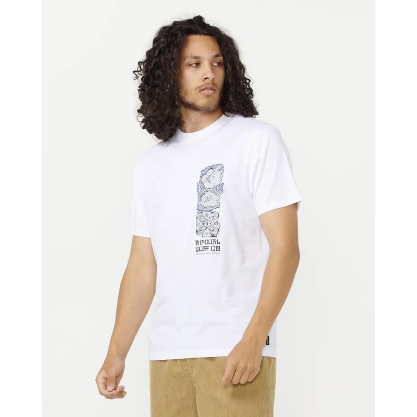 Camiseta Rip Curl Hoffman Low Tides White - Masculina - Foto 1