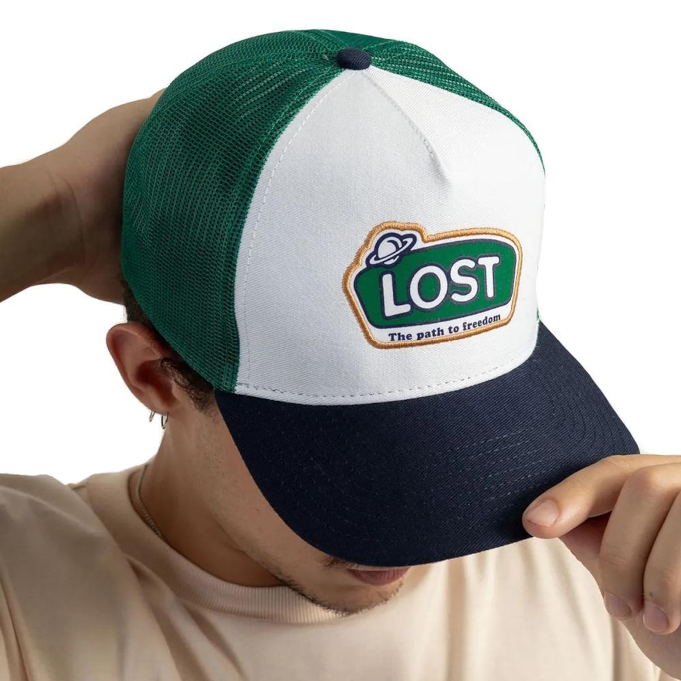 Boné Aba Curva Lost Trucker Get Lost - Snapback - Adulto - Foto 3